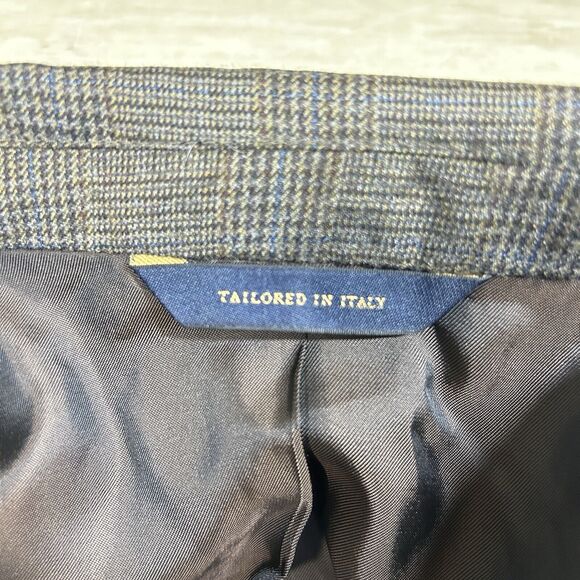 Brooks Brothers Golden Fleece Blazer Men's 46R Brown Plaid Wool Italy - Picture 10 of 13